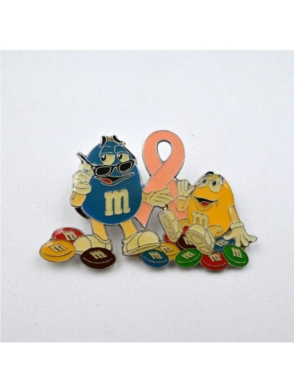 M&M Breast Cancer Awareness Pink Ribbon Fantasy Pin